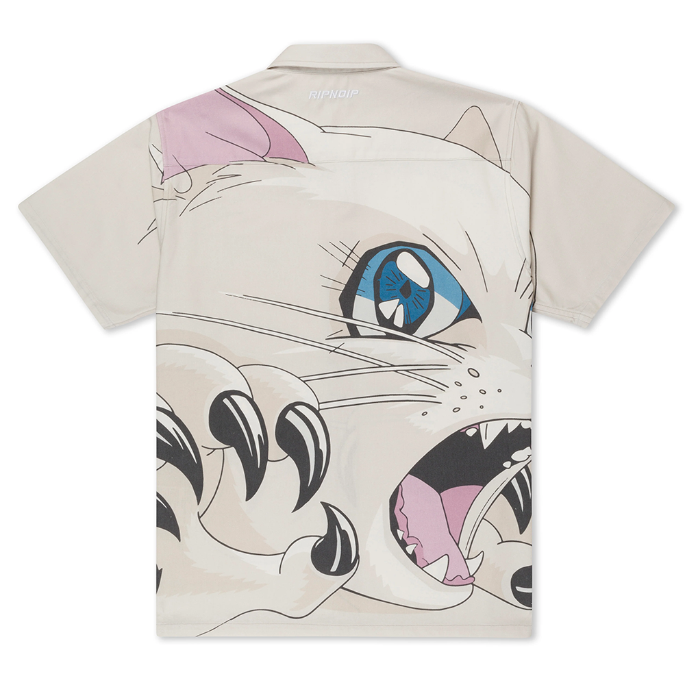 CAMISA RIPNDIP METAL CLAW BUTTON UP BONE | Mechanic