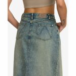 FALDA RVCA MIDI DENIM DUSTY BLUE WASH | Mechanic