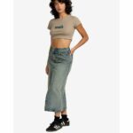 FALDA RVCA MIDI DENIM DUSTY BLUE WASH | Mechanic