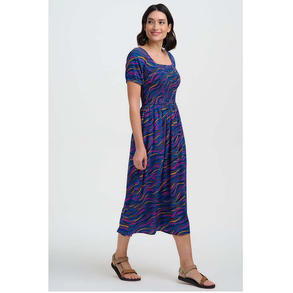 VESTIDO SUGARHILL BOUTIQUE JOLENE SHIRRED MIDI DRESS | Ropa Streetwear Online