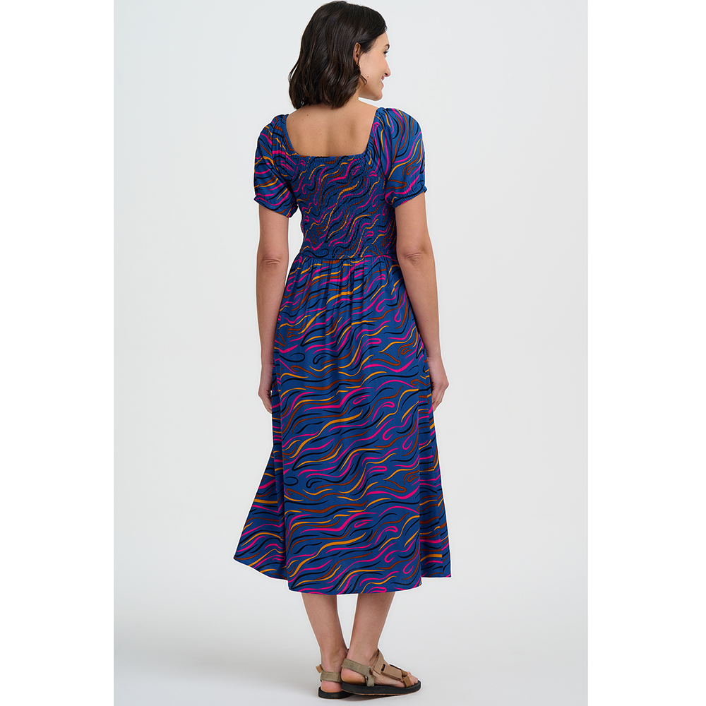VESTIDO SUGARHILL BOUTIQUE JOLENE SHIRRED MIDI DRESS | Ropa Streetwear Online
