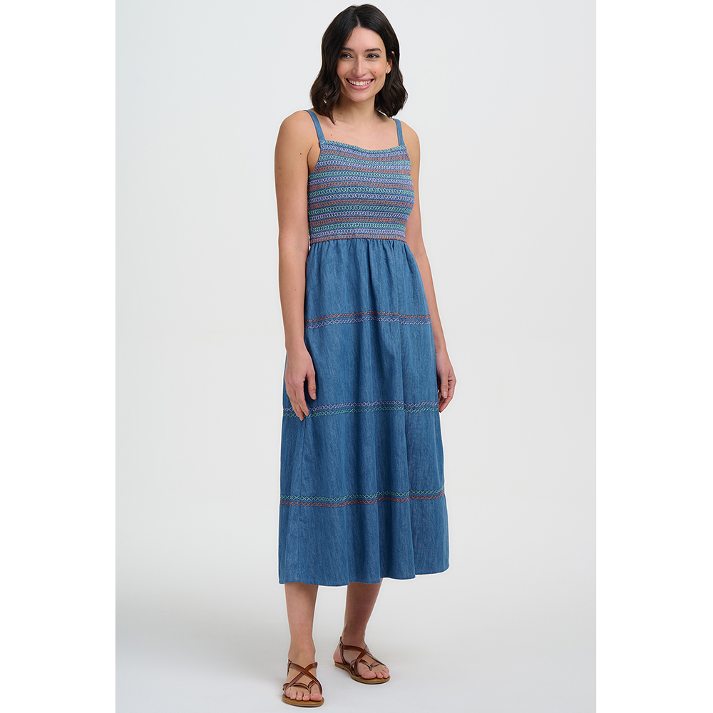 VESTIDO SUGARHILL BOUTIQUE MURREN SHIRRED MIDI DRESS | Ropa Streetwear Online
