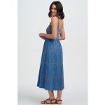 VESTIDO SUGARHILL BOUTIQUE MURREN SHIRRED MIDI DRESS | Mechanic