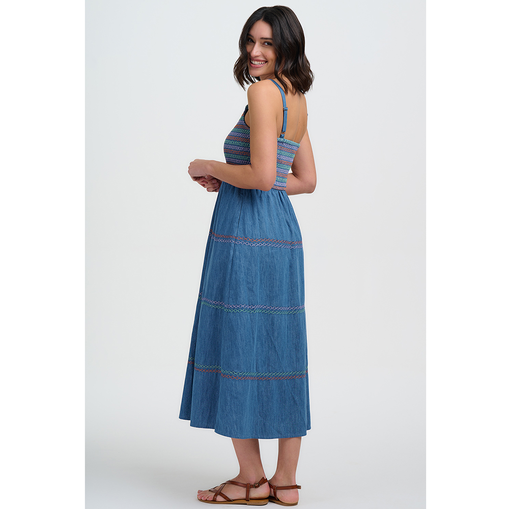 VESTIDO SUGARHILL BOUTIQUE MURREN SHIRRED MIDI DRESS | Ropa Streetwear Online
