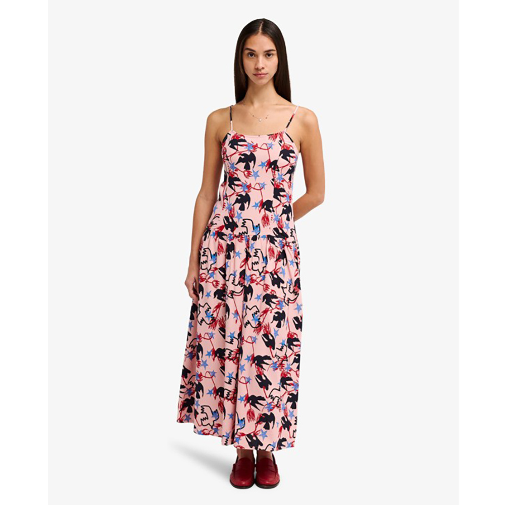 VESTIDO RVCA AF LOVE BIRDS PALE MAUVE | Mechanic