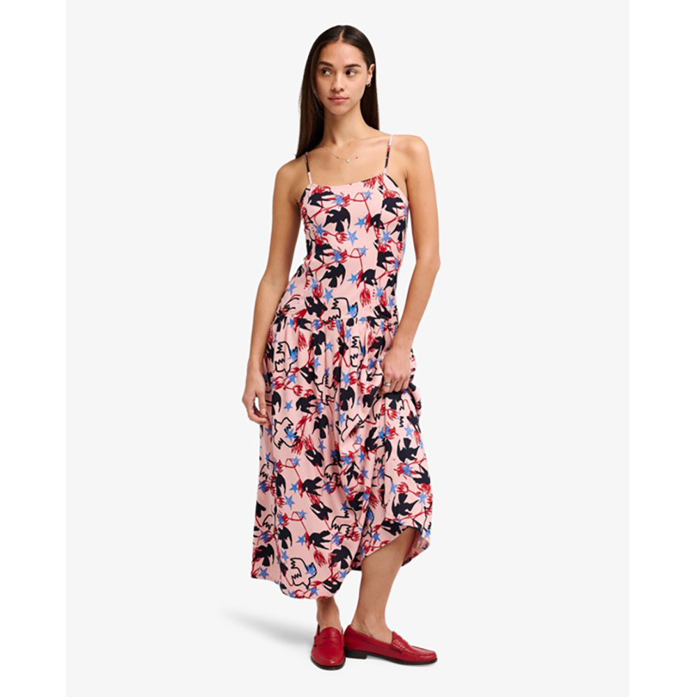 VESTIDO RVCA AF LOVE BIRDS PALE MAUVE | Ropa Streetwear Online