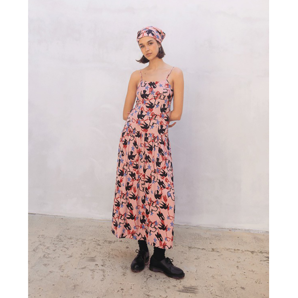 VESTIDO RVCA AF LOVE BIRDS PALE MAUVE | Ropa Streetwear Online