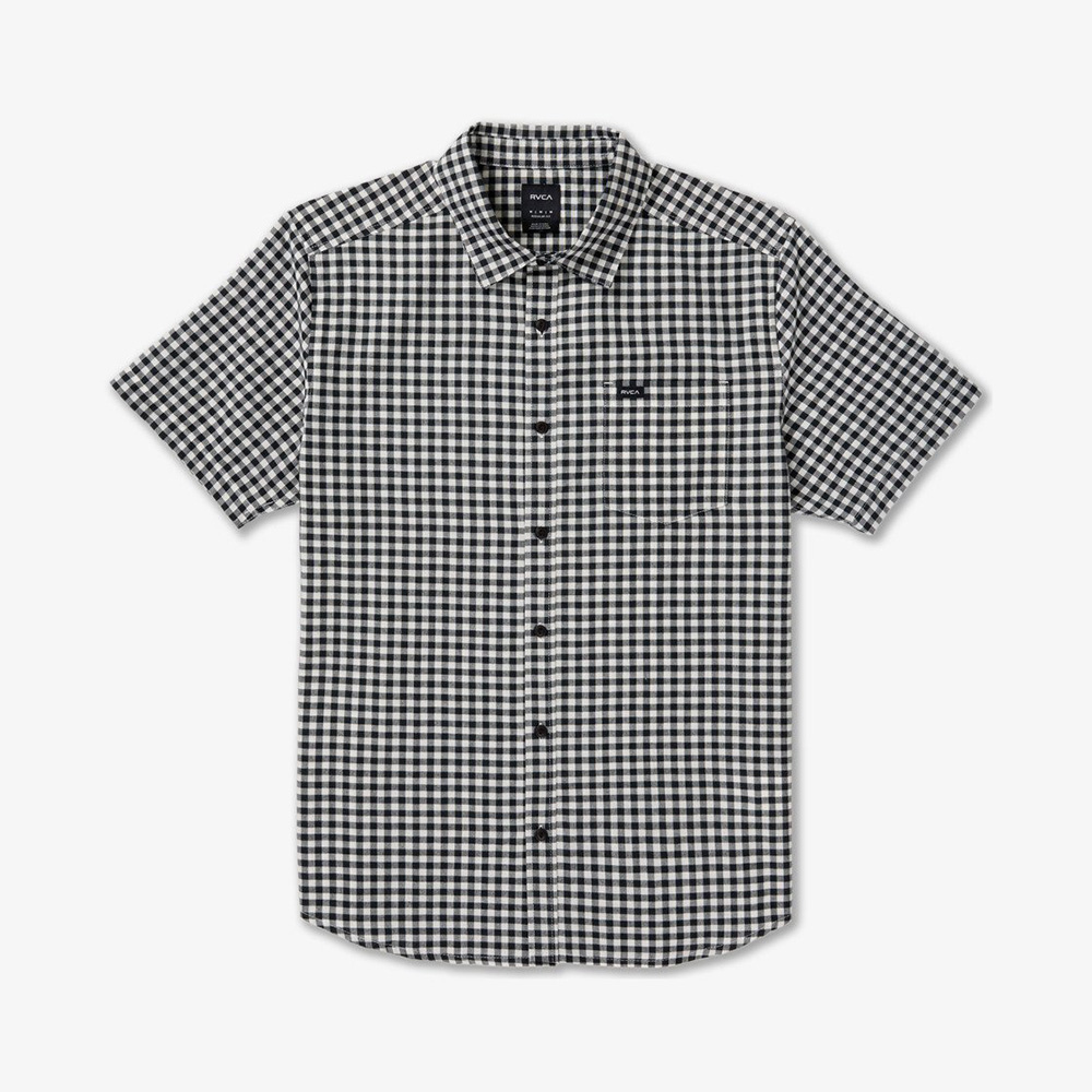 CAMISA RVCA OVERSPRAY BLACK/WHITE | Mechanic
