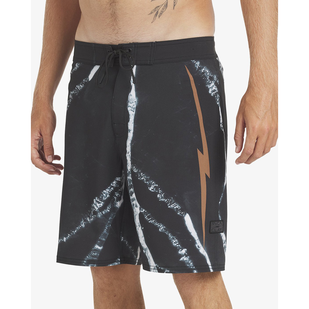 BAÑADOR RVCA X CLAY BOARDSHORT TRUNK BLACK RESIN | Ropa Streetwear Online