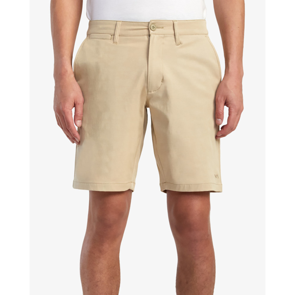 PANTALON CORTO RVCA BACK IN HYBRID KHAKI | Mechanic