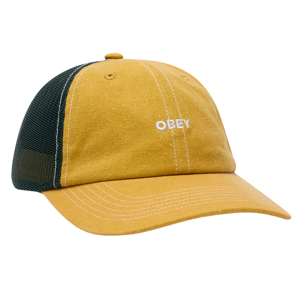 GORRA OBEY BOLD PIGMENT 6 PANEL TRUCKER MUSTARD MULTI | Mechanic