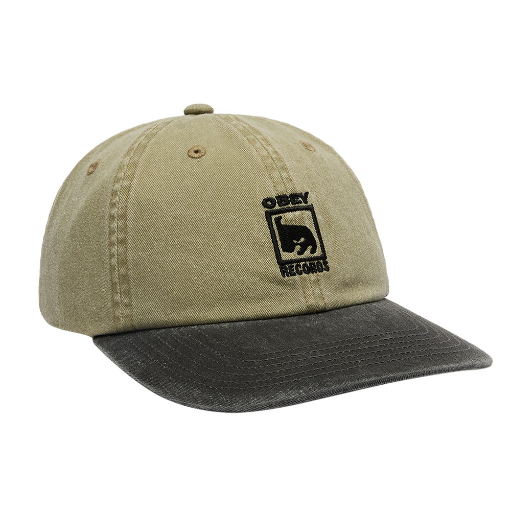 GORRA OBEY RECORDS 6 PANEL PIGMENT KHAKI MULTI | Mechanic