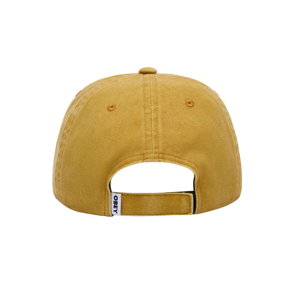 GORRA OBEY LABEL 6 PANEL PIGMENT MUSTARD | Ropa Streetwear Online