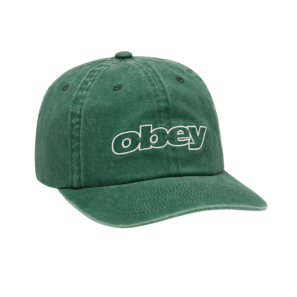 GORRA OBEY PIGMENT OUTLINE DELTA 6 PANEL PINE GREEN | Ropa Streetwear Online