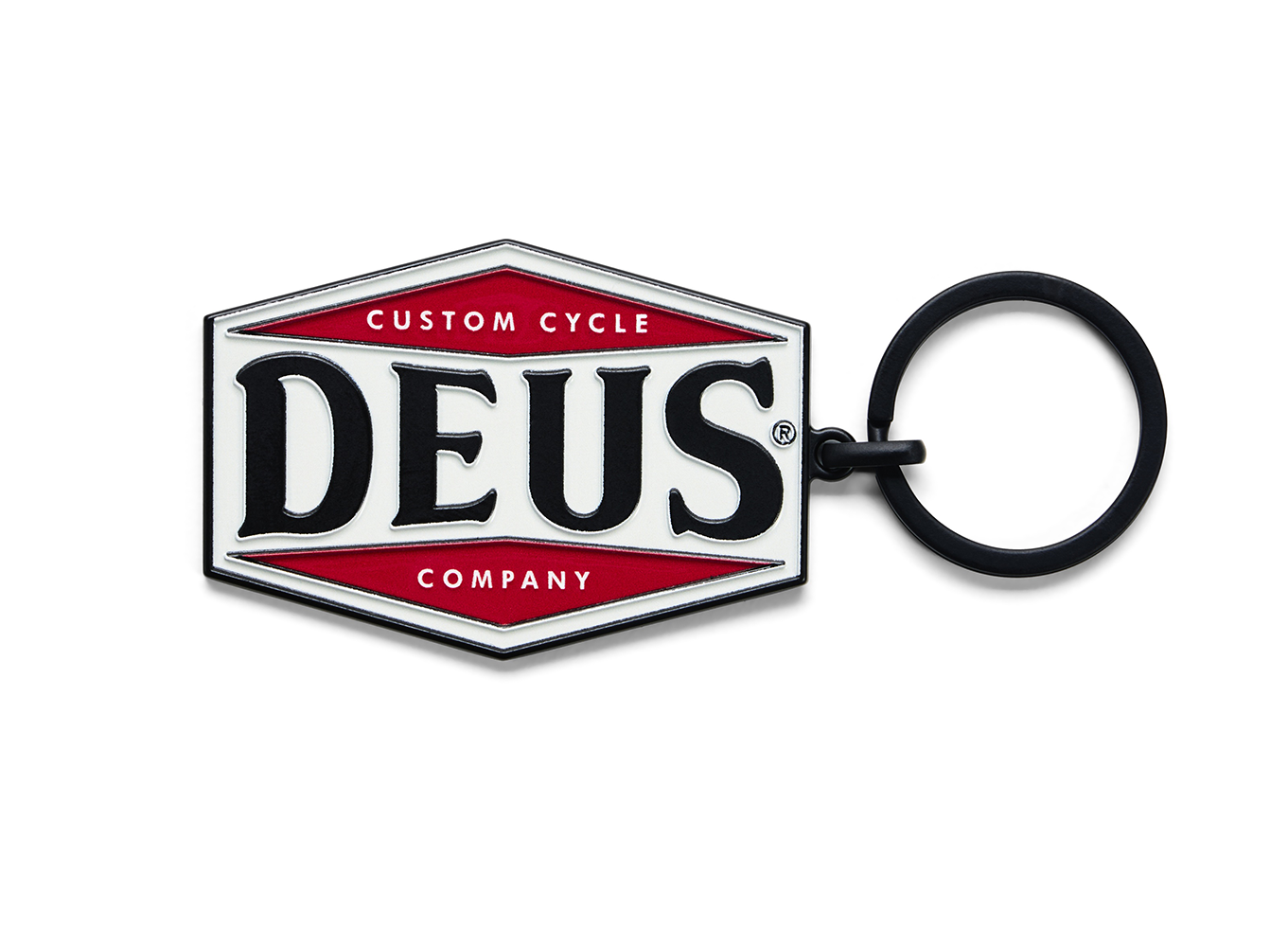 LLAVERO DEUS EX-MACHINA BALSA KEY TAG RED-WHITE | Mechanic