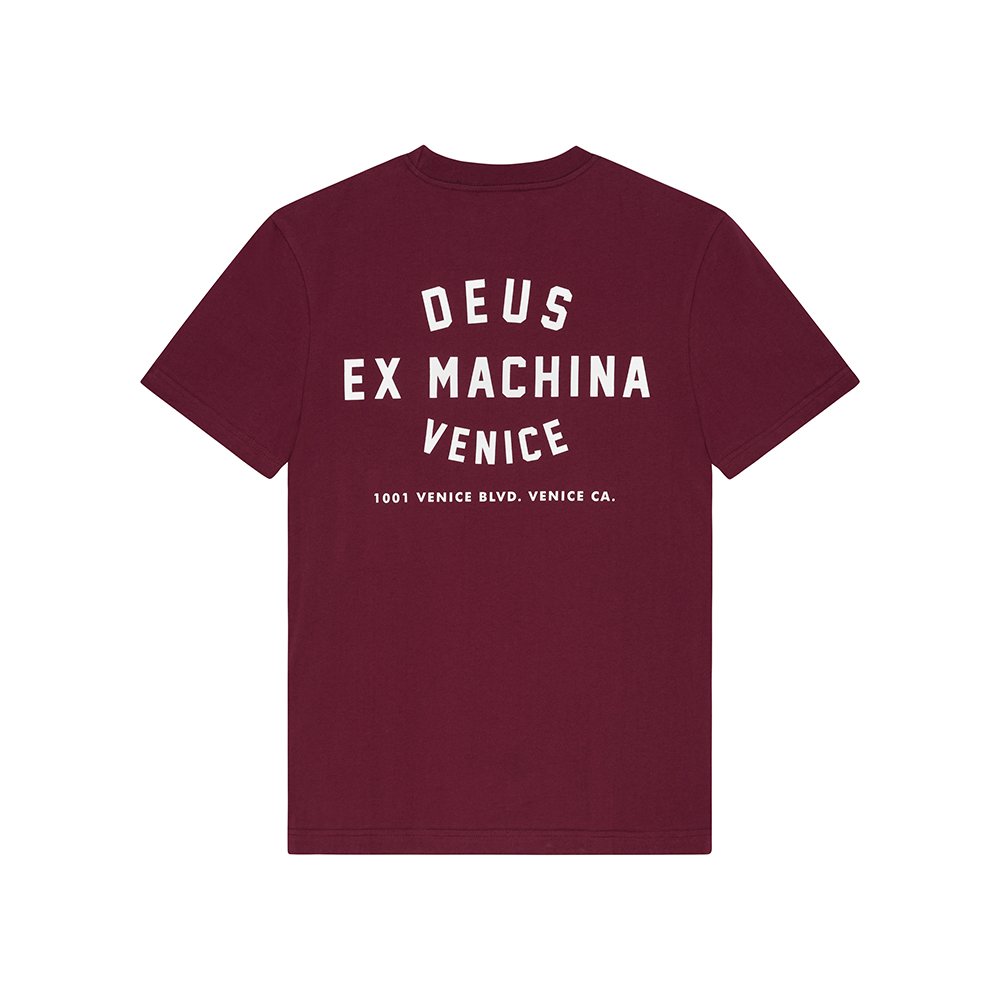 CAMISETA DEUS EX-MACHINA VENICE SKULL BURGUNDY | Mechanic