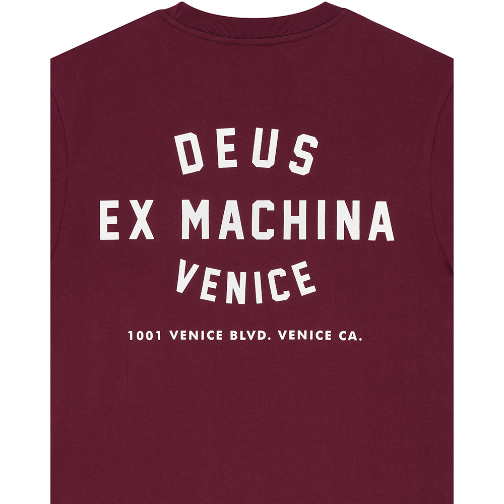 CAMISETA DEUS EX-MACHINA VENICE SKULL BURGUNDY | Mechanic