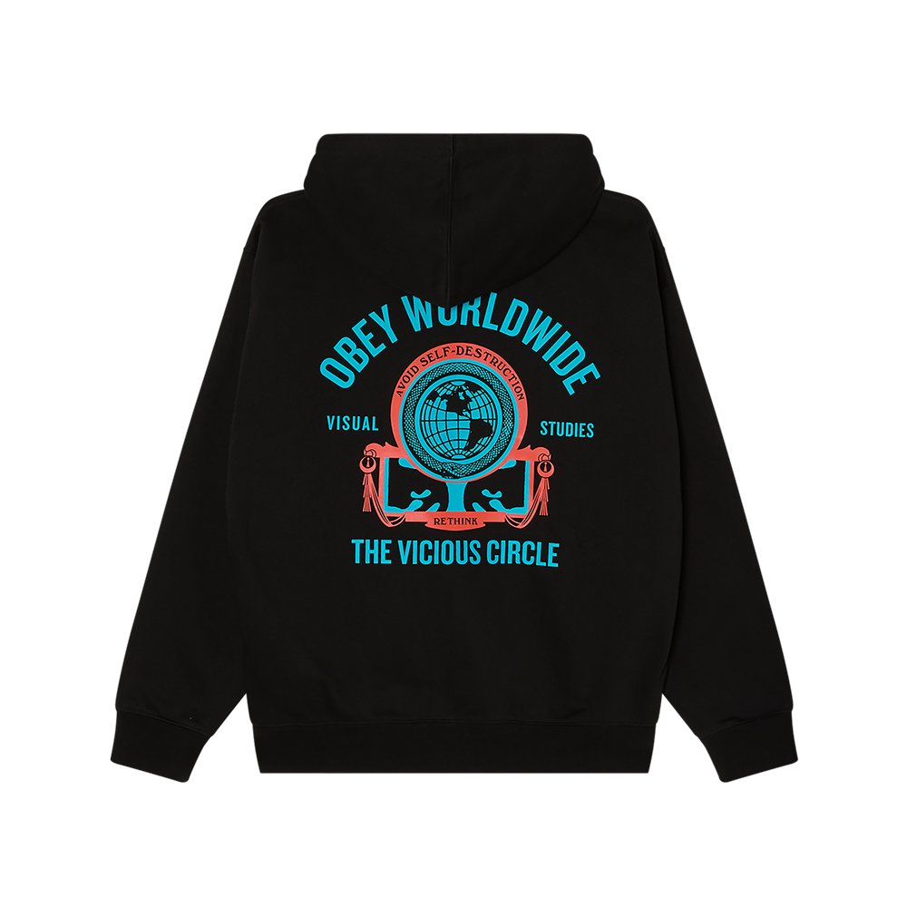 SUDADERA OBEY VICIOUS CURCLE BLACK | Mechanic