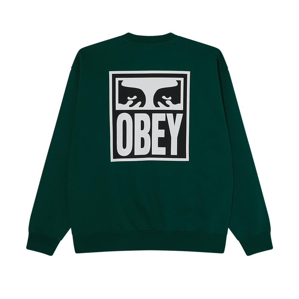 SUDADERA OBEY EYES ICON CREW RAINFOREST | Mechanic