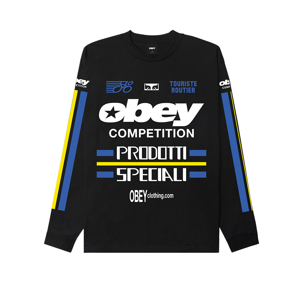 CAMISETA LS OBEY COMPETITION BLACK | Mechanic