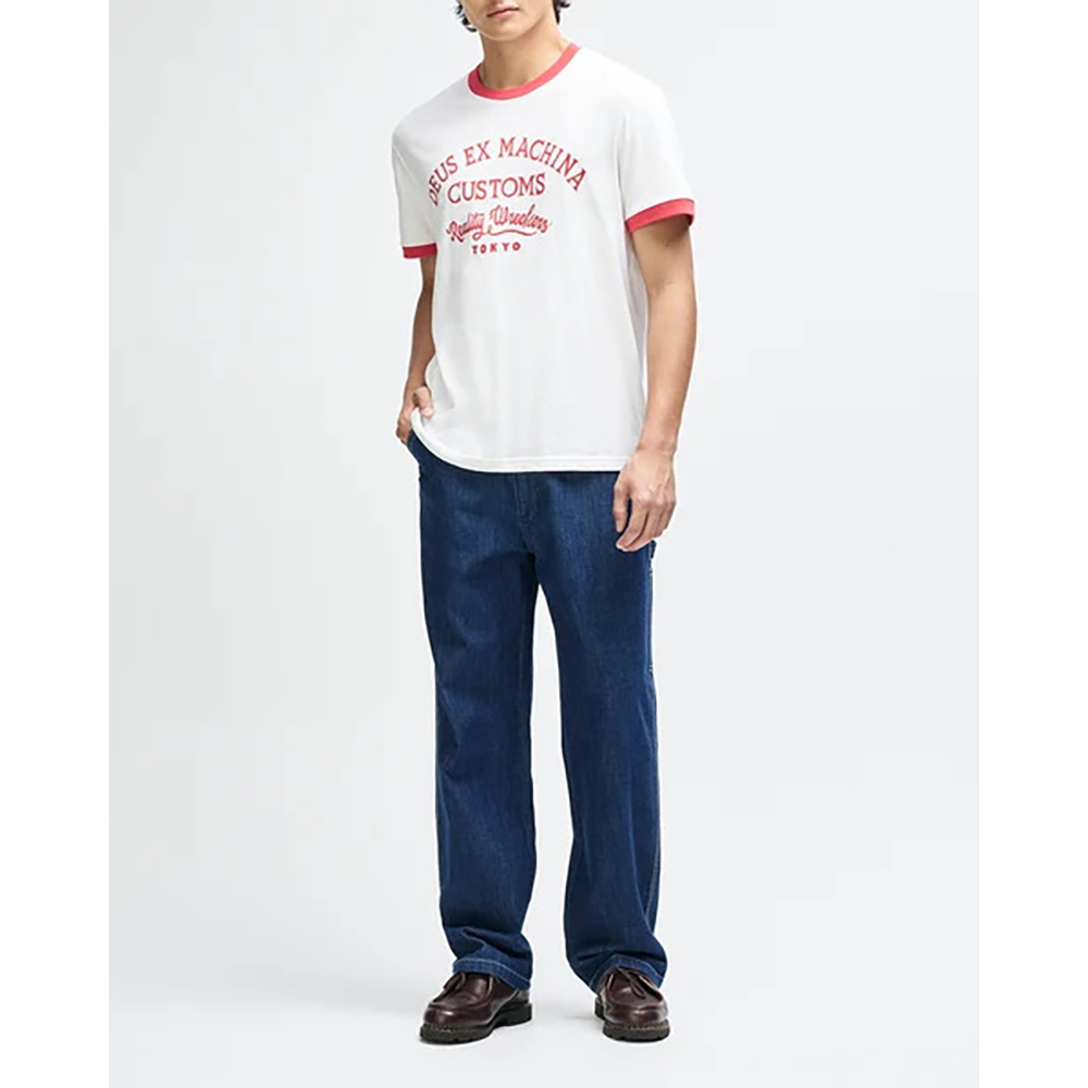 CAMISETA DEUS EX-MACHINA MARSDEN RINGER TEE VINTAGE WHITE | Ropa Streetwear Online
